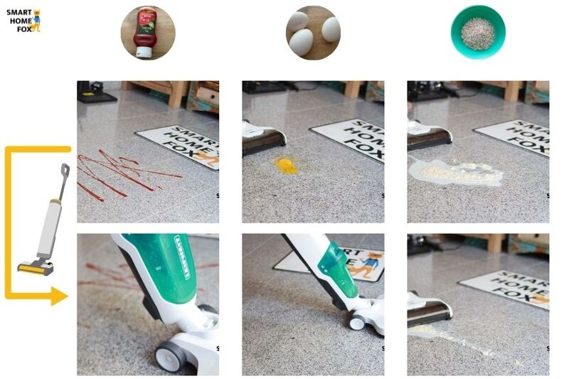 Der Leifheit beim Reinigungstest auf hartem Boden